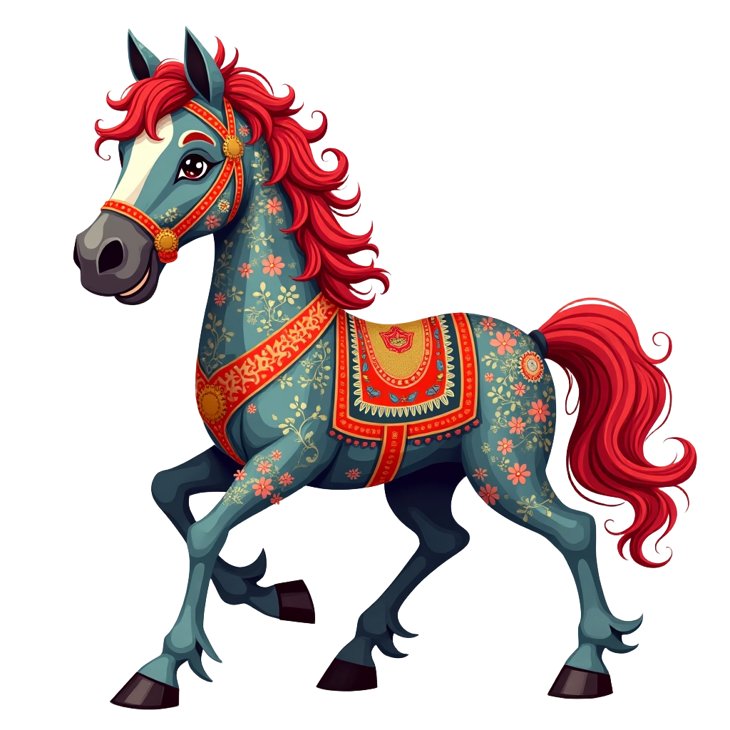 Festive Carousel Horse